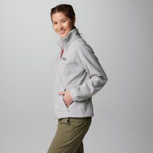 ✨ Columbia Women’s Benton Springs™ Full Zip Fleece Jacket – Grey 🤍🧥 Cozy Class